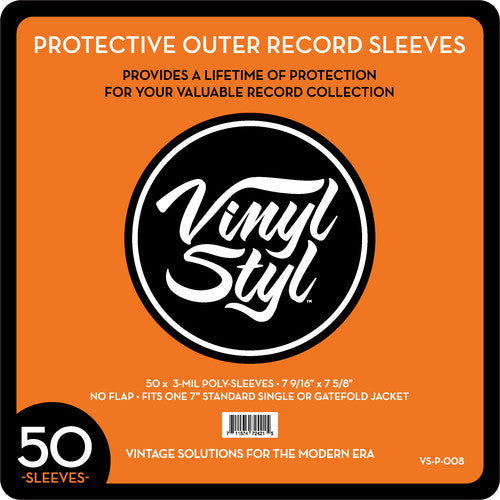 Vinyl Styl™ 45 RPM Vinyl Record Protective Outer Sleeves - 7" - 50 Count